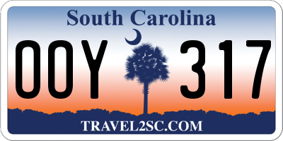 SC license plate OOY317