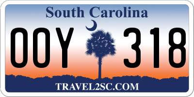 SC license plate OOY318