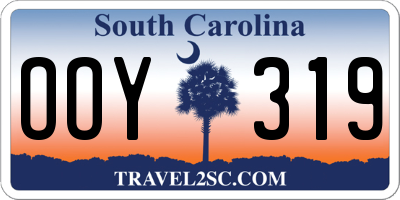 SC license plate OOY319