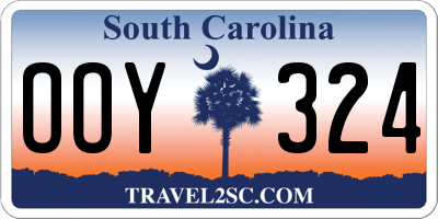 SC license plate OOY324