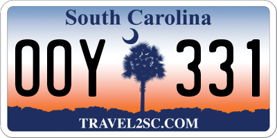 SC license plate OOY331