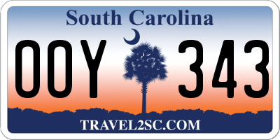 SC license plate OOY343