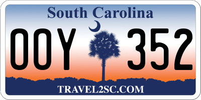 SC license plate OOY352
