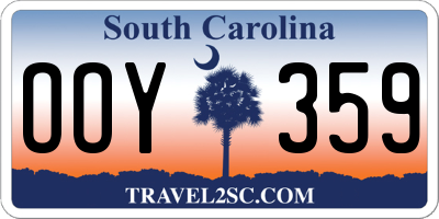 SC license plate OOY359