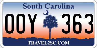 SC license plate OOY363