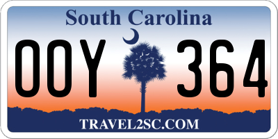SC license plate OOY364