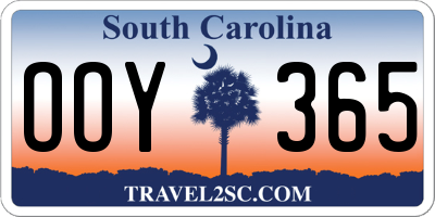 SC license plate OOY365