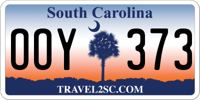 SC license plate OOY373