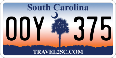SC license plate OOY375