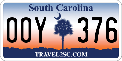 SC license plate OOY376