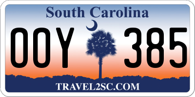 SC license plate OOY385