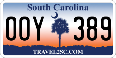 SC license plate OOY389