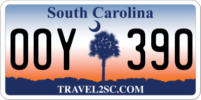 SC license plate OOY390