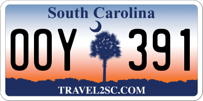 SC license plate OOY391