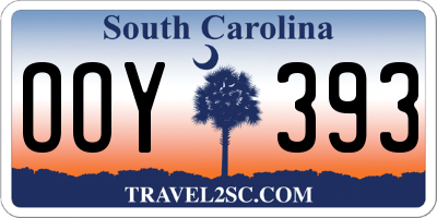 SC license plate OOY393