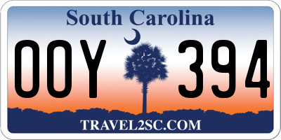 SC license plate OOY394