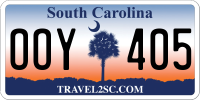 SC license plate OOY405