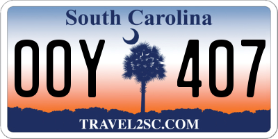 SC license plate OOY407