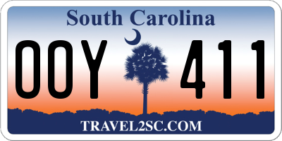 SC license plate OOY411