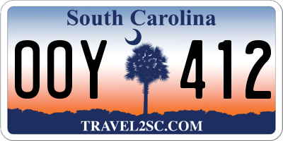 SC license plate OOY412
