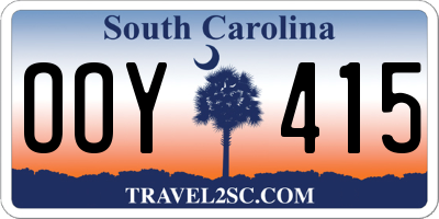 SC license plate OOY415