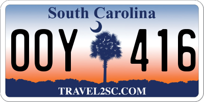 SC license plate OOY416