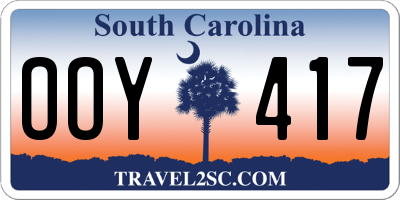 SC license plate OOY417