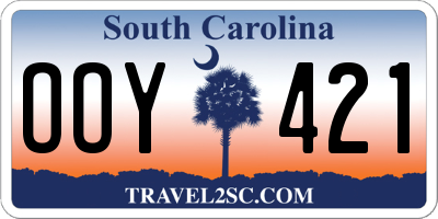 SC license plate OOY421
