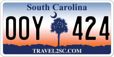 SC license plate OOY424