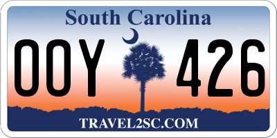SC license plate OOY426
