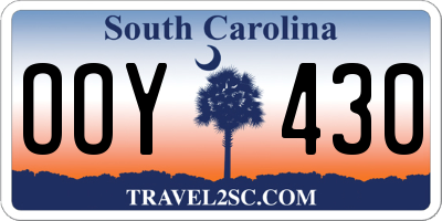 SC license plate OOY430