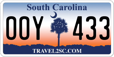 SC license plate OOY433
