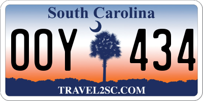 SC license plate OOY434