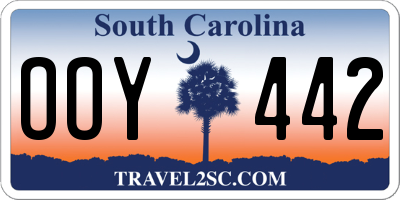 SC license plate OOY442