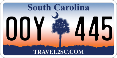 SC license plate OOY445