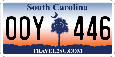 SC license plate OOY446