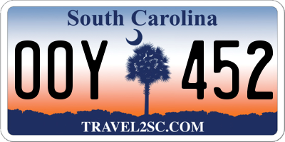 SC license plate OOY452