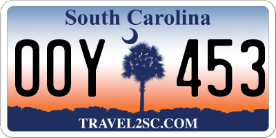 SC license plate OOY453