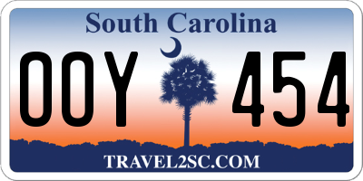SC license plate OOY454