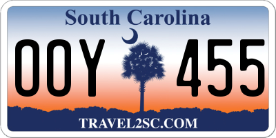 SC license plate OOY455