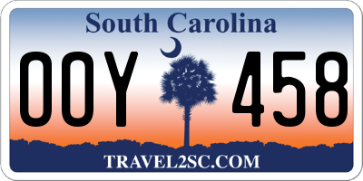 SC license plate OOY458