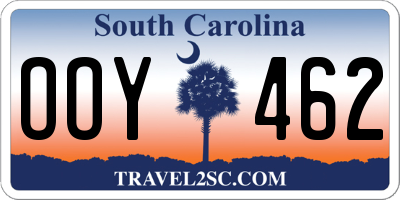 SC license plate OOY462