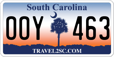 SC license plate OOY463