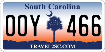 SC license plate OOY466