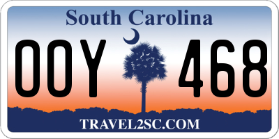 SC license plate OOY468