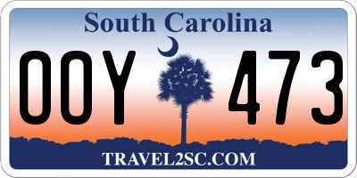 SC license plate OOY473