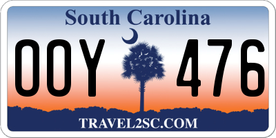 SC license plate OOY476