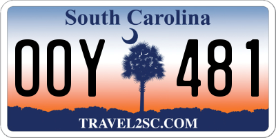 SC license plate OOY481