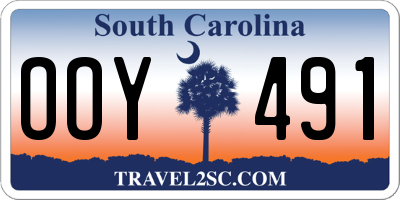 SC license plate OOY491