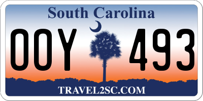 SC license plate OOY493